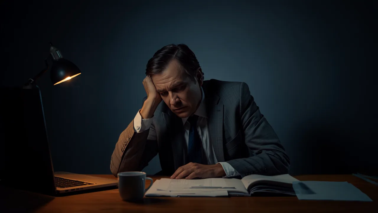 Business owner examining structural blueprint of their business operations